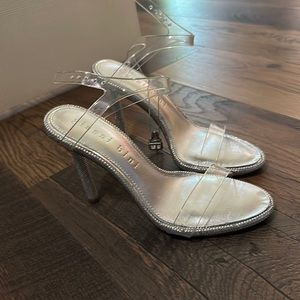 Brand new with tags! Dressy heels with clear straps